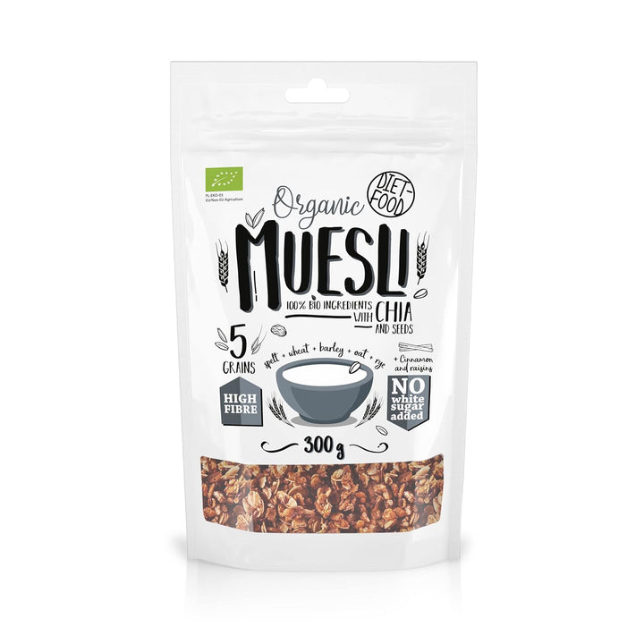 DIET-FOOD Keto Granola Mit Himbeere Low Carb Und Fettarm Glutenfreies Granola Frühstücksmüsli Non-Gmo Snack Ohne Zuckerzusatz 200G 1Er Pack