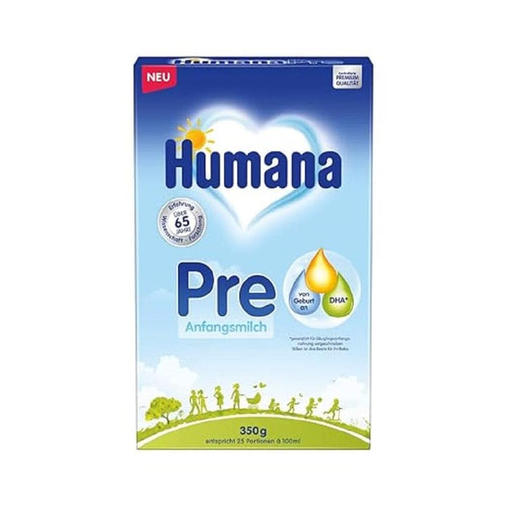 Humana Anfangsmilch Pre, Von Geburt An, Milchpulver Für Säuglingsmilch, Zusätzlich Zur Muttermilch Oder Als Alleinige Pre Nahrung, Babynahrung Mit DHA Und Nur Laktose, 750 G