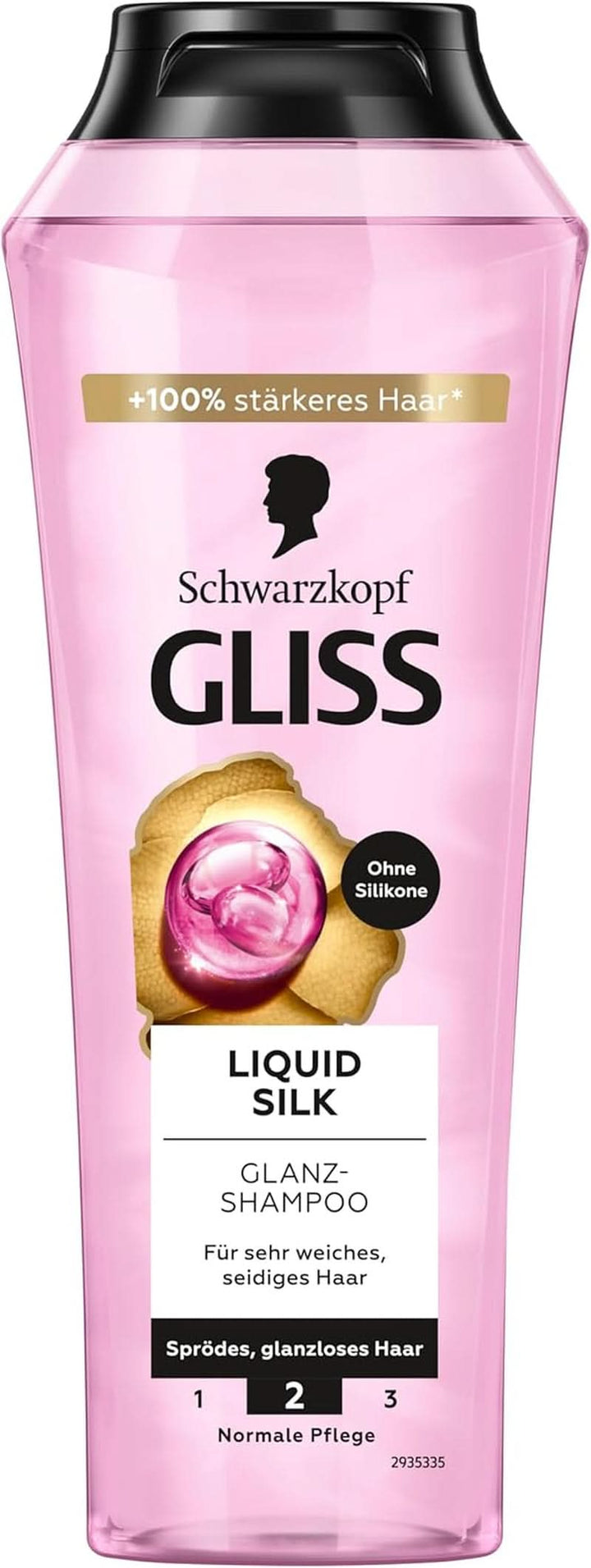 Gliss Shampoo Liquid Silk (250 ml), pentru părul fragil și tern