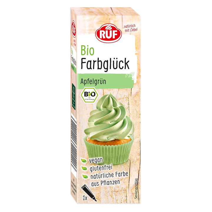 RUF Bio Lebensmittelfarbe Himmel-Blau, Mit Agavendicksaft Zum Einfärben Von Zucker-Glasuren & Für Ausgefallene Torten, Glutenfrei & Vegan, 1 X 25G