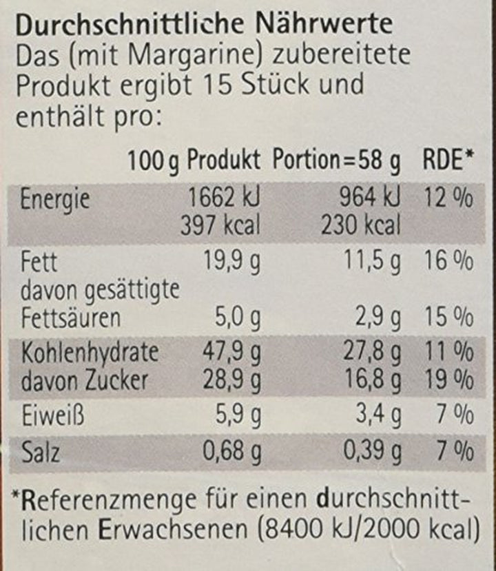 RUF Nusskuchen, Backmischung Mit Schneller Und Einfacher Zubereitung, Nussig Und Locker Mit Glasur, Als Grundlage Für Rüblikuchen, Vegan, 1 X 520G