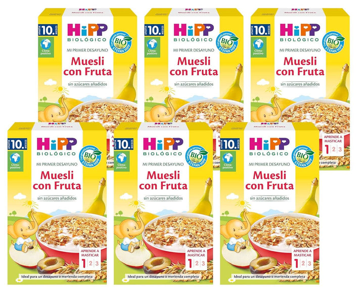 Muesli de fructe ecologic Hipp, pachet de 6 x 200 grame