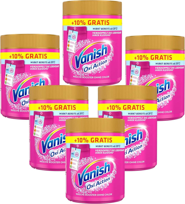 Vanish Oxi Action Powder Pink - 1 X 1.65 Kg - pudră de îndepărtare a petelor și de îmbunătățire a rufelor fără clor - pentru rufe colorate