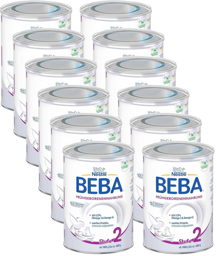 BEBA Frühgeborenennahrung Stufe 2, Spezialnahrung Für Frühgeborene Und Untergewichtige Neugeborene, Trinkfertig, 32Er Pack (32 X 90Ml)