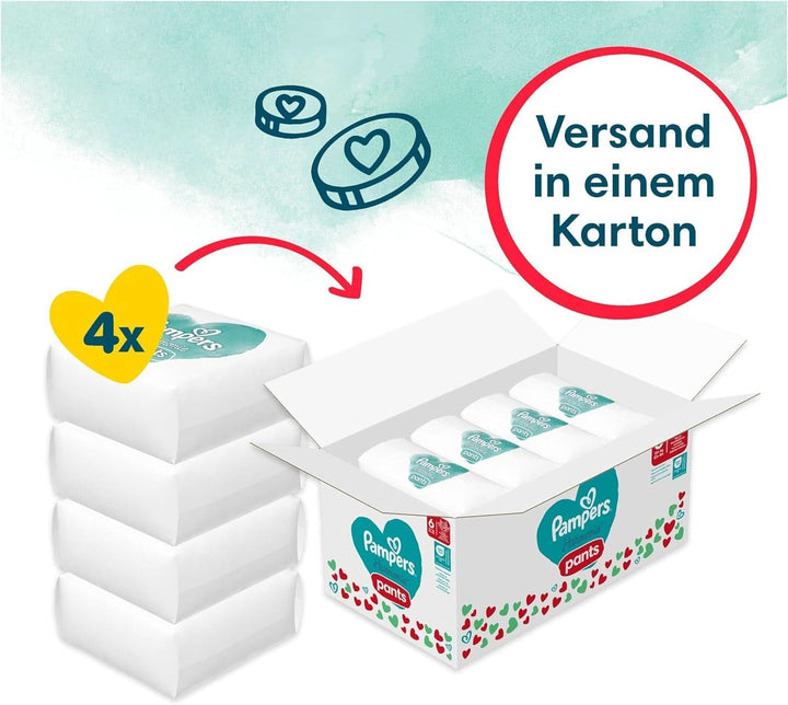 Pampers Harmonie Windeln Pants Baby, Größe 6 (15Kg+), Monatsbox, Sanfter Hautschutz Und Pflanzenbasierte Inhaltsstoffe, 132 Höschenwindeln