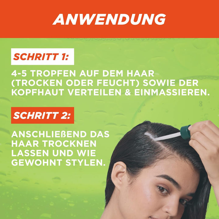 Garnier Kräftigendes Serum Für Dünnes Haar Und Die Kopfhaut, Effektiv Gegen Haarverlust, Mit Vitamin C Und Blutorange, Fructis Vitamine & Kraft, 2 X 125 Ml