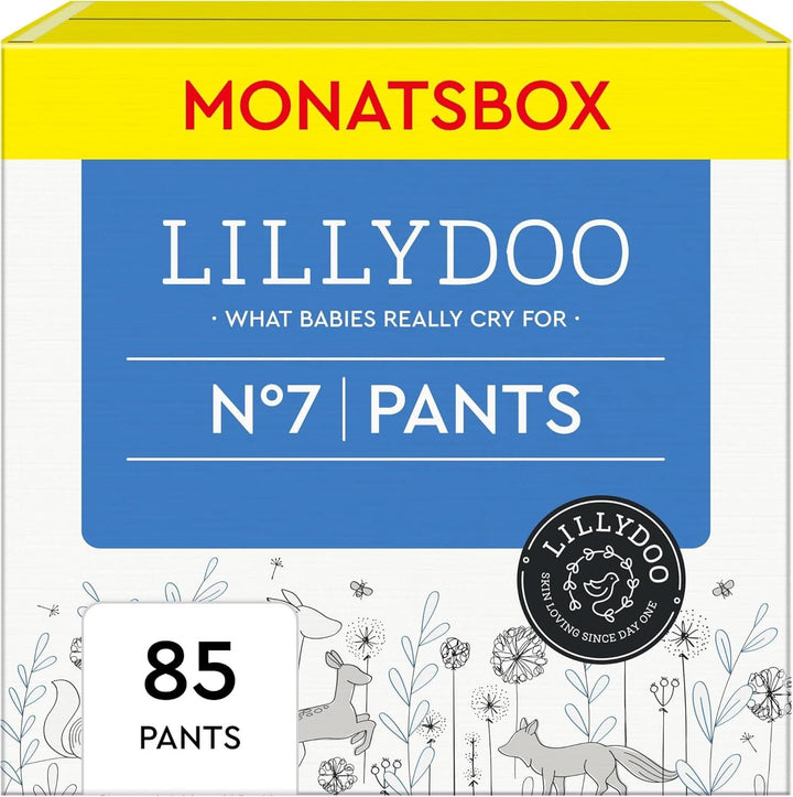 LILLYDOO Hautfreundliche Pants, Größe 7 (17+ Kg), Monatsbox (85 Stück)