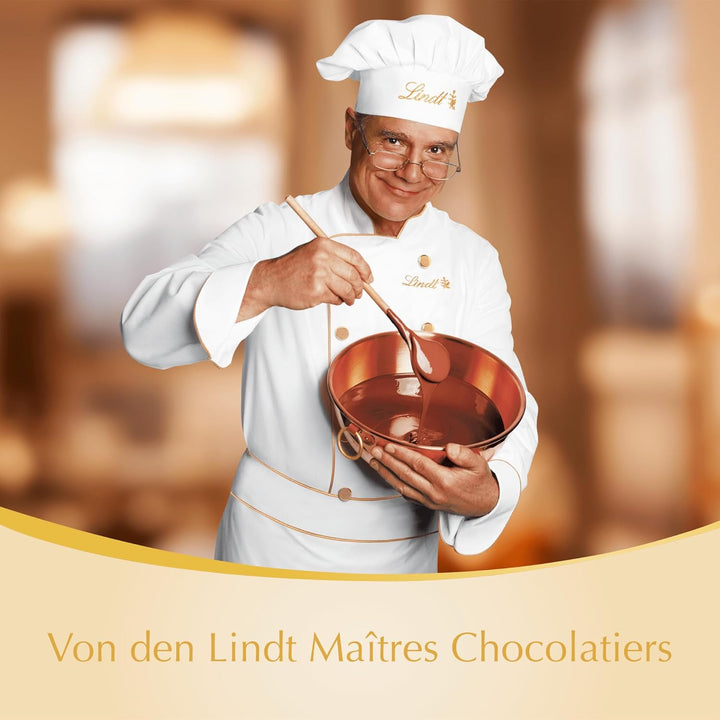 Lindt Schokolade LINDOR Kugeln Weiß | 137G Beutel | Ca. 10 Schokoladen Kugeln Weiße Schokolade Mit Zartschmelzender Füllung | Pralinen-Geschenk | Schokoladengeschenk | 75 Jahre