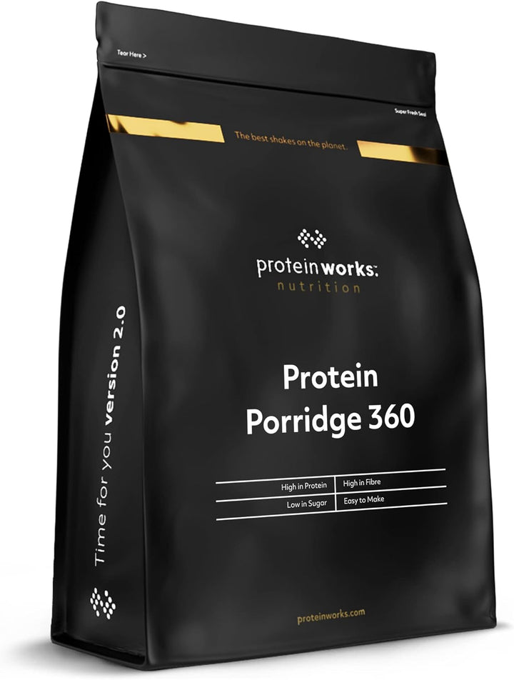 Protein Works - Protein Porridge 360 | Mit Zusätzlichen Vitaminen & Mineralien | Proteinreiches Frühstück | Kalorienarme Haferflocken | 13 Servings | Natürlich | 1Kg