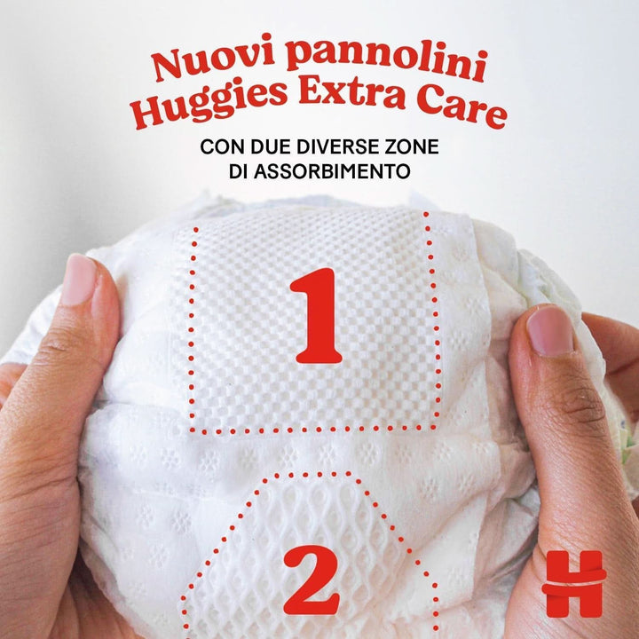 Scutece Huggies Extra Care, mărimea 4 (8-16 kg), pachet de 66 scutece