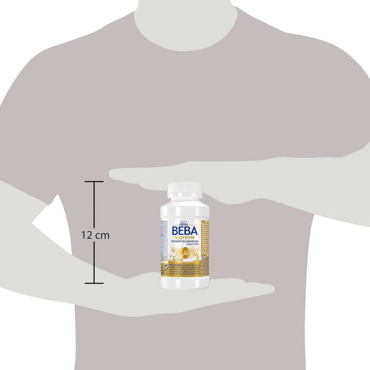 Nestlé BEBA SUPREME 3 Folgenahrung: Ab Dem 12. Monat, Trinkfertig, Im Anschluss an Das Stillen, 8Er Pack Fläschchen (8 X 200Ml)