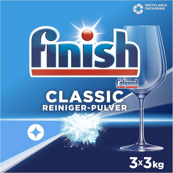 Detergent pudră Finish Classic, fără fosfați - pentru un rezultat strălucitor la spălarea vaselor