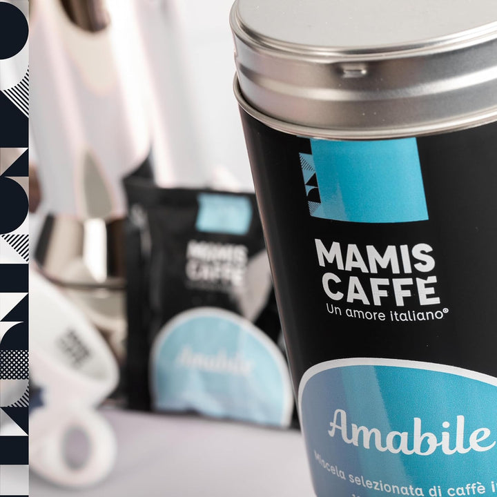 Mamis Caffè Amabile (1 Kg) - Ganze Espressobohnen - Mittel Gerösteter Kaffee Mit Süßen Untertönen - Italienischer Espresso Mit Dicker Crema - Perfekt Als Espresso, Cappuccino Oder Latte Macchiato