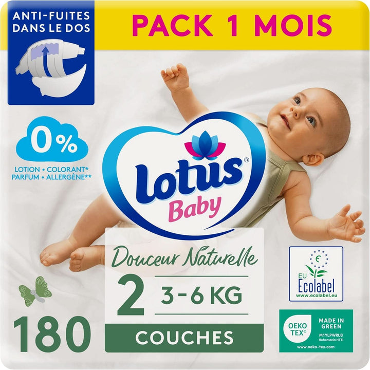 Douceur Naturelle – Windeln Größe 3 (5-9 Kg) Pack 1 Monat – 172 Windeln