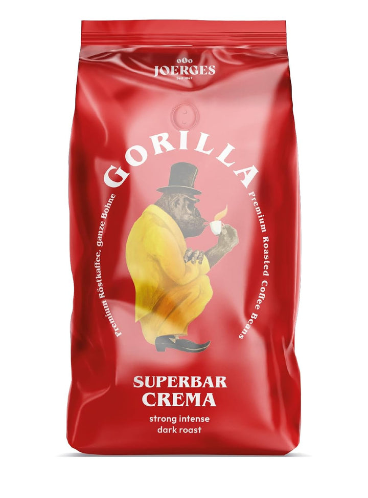 Joerges  Super Bar Crema Kaffeebohnen 1 Kg Vollmundiger Geschmack, Intensives Aroma in Jeder Tasse