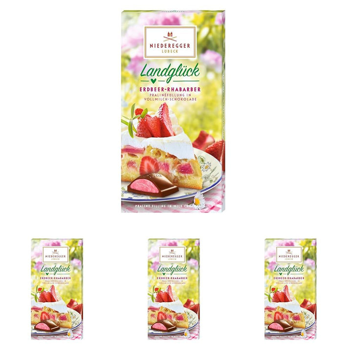 Niederegger Pralinen-Tafel Erdbeer-Rhabarber 100 G