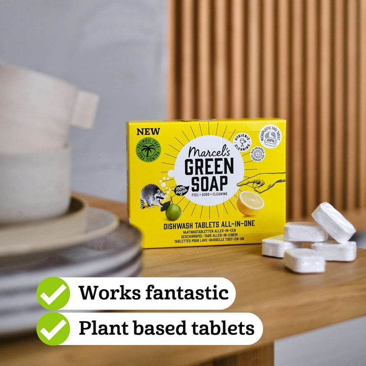 Marcel'S Green Soap Dishwasher Tabs All-In-One - Grapefruit & Lime - 25 bucăți