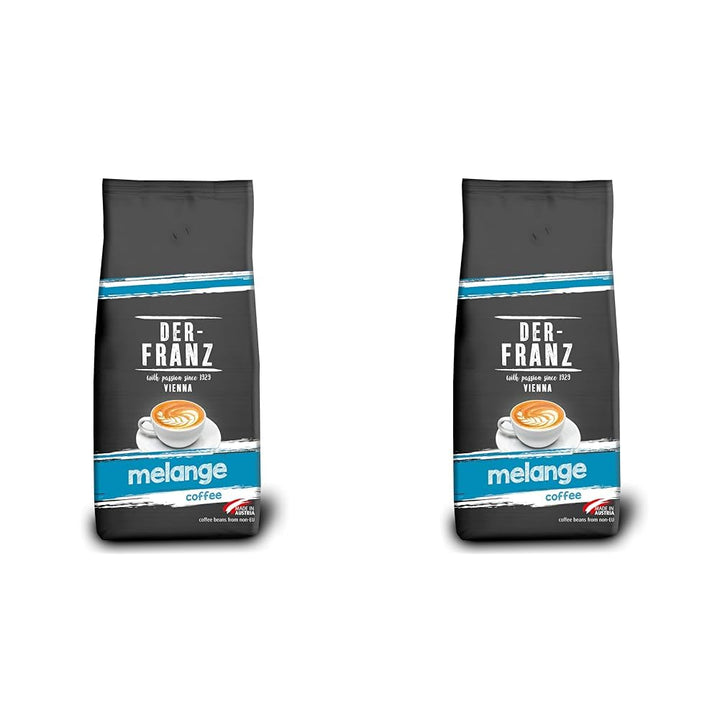 DER-FRANZ Kaffee Crema, Intensität 4/5, 100% Arabica, Ganze Kaffeebohnen, 1000G