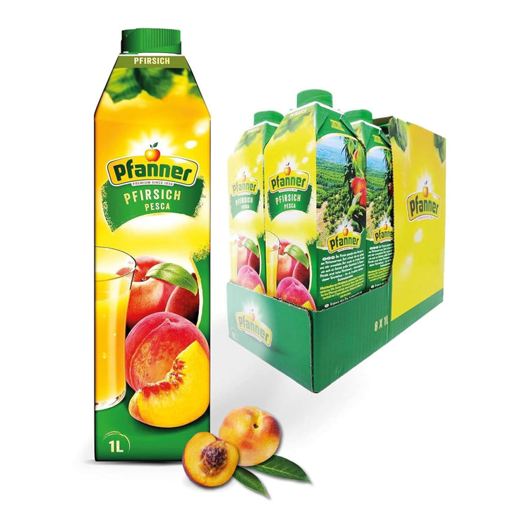 Pfanner Nectar de fructe cu căpșuni (8 X 1 litru) - 30 % conținut de fructe - băutură de căpșuni