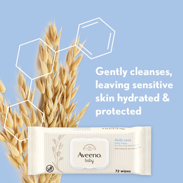 Daily Care Wipes Sensitive Skin Cleanse Gently and Efficiently Baby Essentials, White, 12 Stück (864 Tücher Insgesamt)