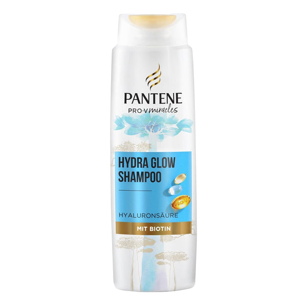 Pantene Pro-V Hydra Glow Feuchtigkeitsspendendes Shampoo Mit Biotin 250Ml. Pro-V Miracles Shampoo Für Trockenes, Geschädigtes Haar, Mit Hyaluronsäure, Spendet Feuchtigkeit, Mit Vitamin B5