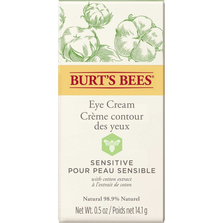 Burt'S Bees Cremă de ochi naturală pentru piele sensibilă cu extract de bumbac, 14 g