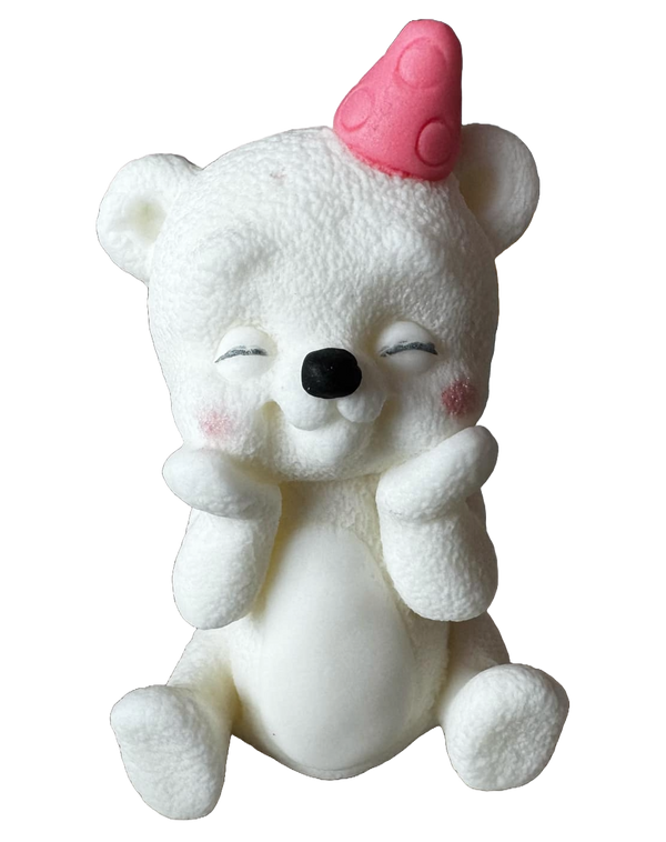 Edible decoration of sugar paste, teddy bear