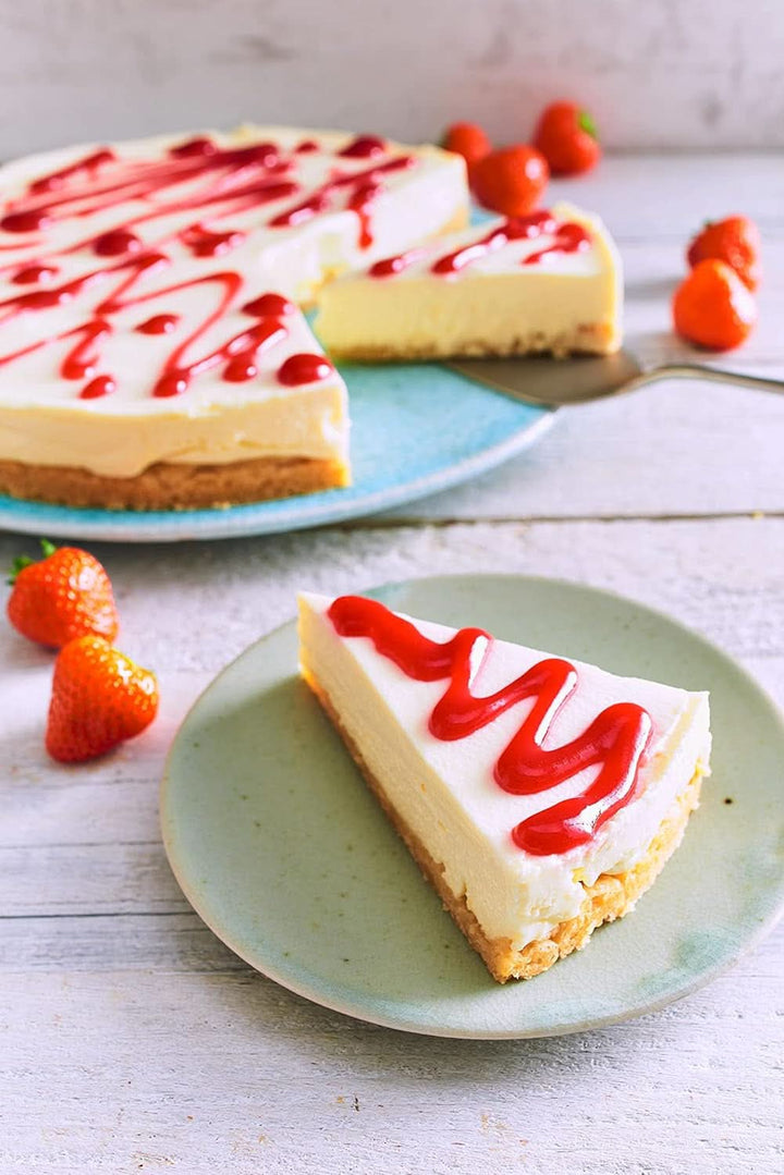 RUF New York Cheesecake Strawberry No Bake, Cheesecake american original cu sos de căpșuni, 360 grame