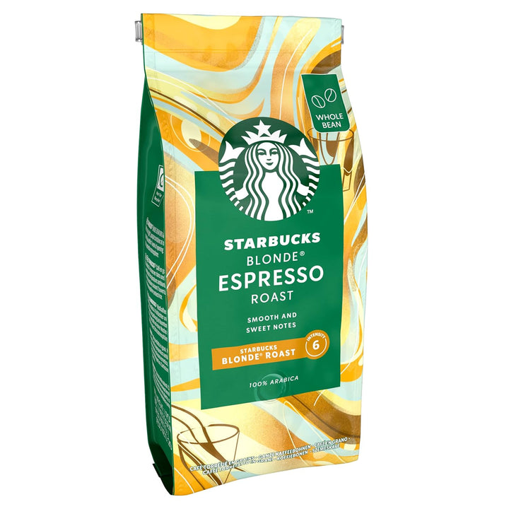 STARBUCKS Blonde Espresso Roast, Helle Röstung, Ganze Kaffeebohnen 200G (6Er Pack)