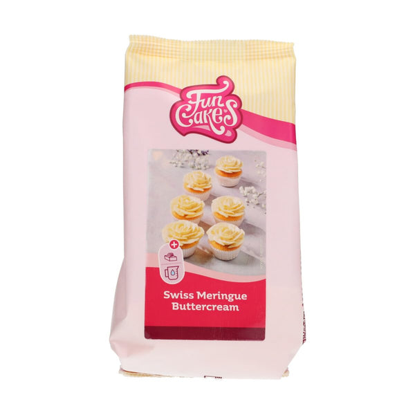 Funcakes Mix Für Schweizer Baiser Buttercreme: Einfach Zu Verwenden, Cremig, Perfekt Zum Dekorieren, Abdecken Und Füllen Von Kuchen, Belag Auf Cupcakes. 400 G.