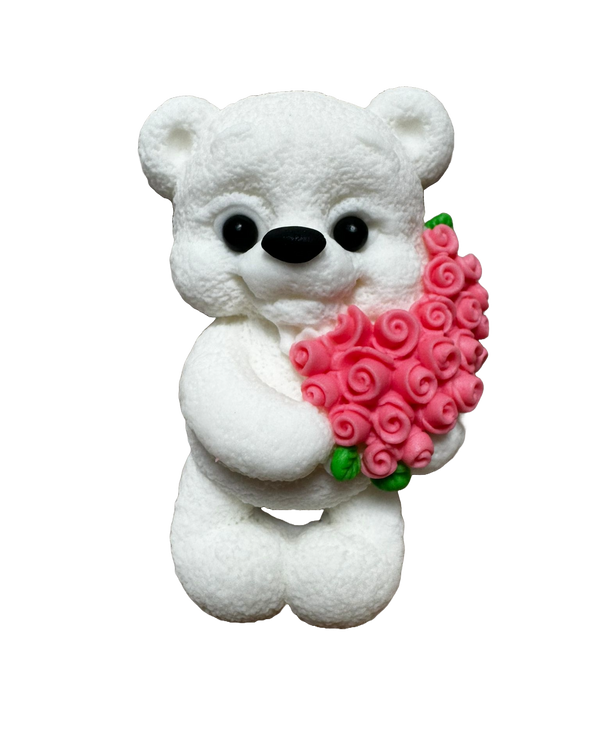 Edible decoration of sugar, teddy bear