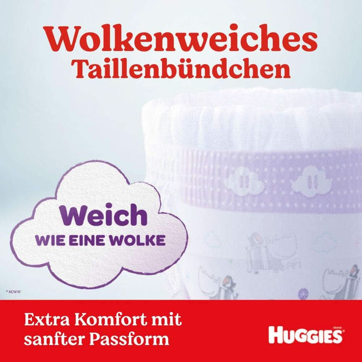 Huggies Ultra Comfort Pants mărimea 4, 9 - 14 kg, Pentru copii activi, Cu indicator de umezeală și tehnologie cloud waistband, 144 scutece