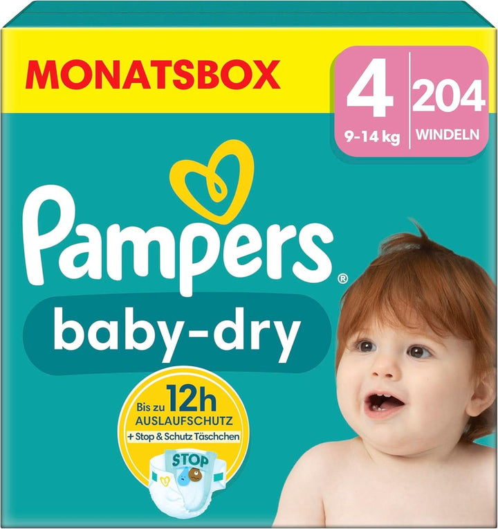 Scutece Pampers mărimea 7, 132 scutece, 15Kg+ Baby-Dry, până la 100% protecție împotriva scurgerilor toată noaptea