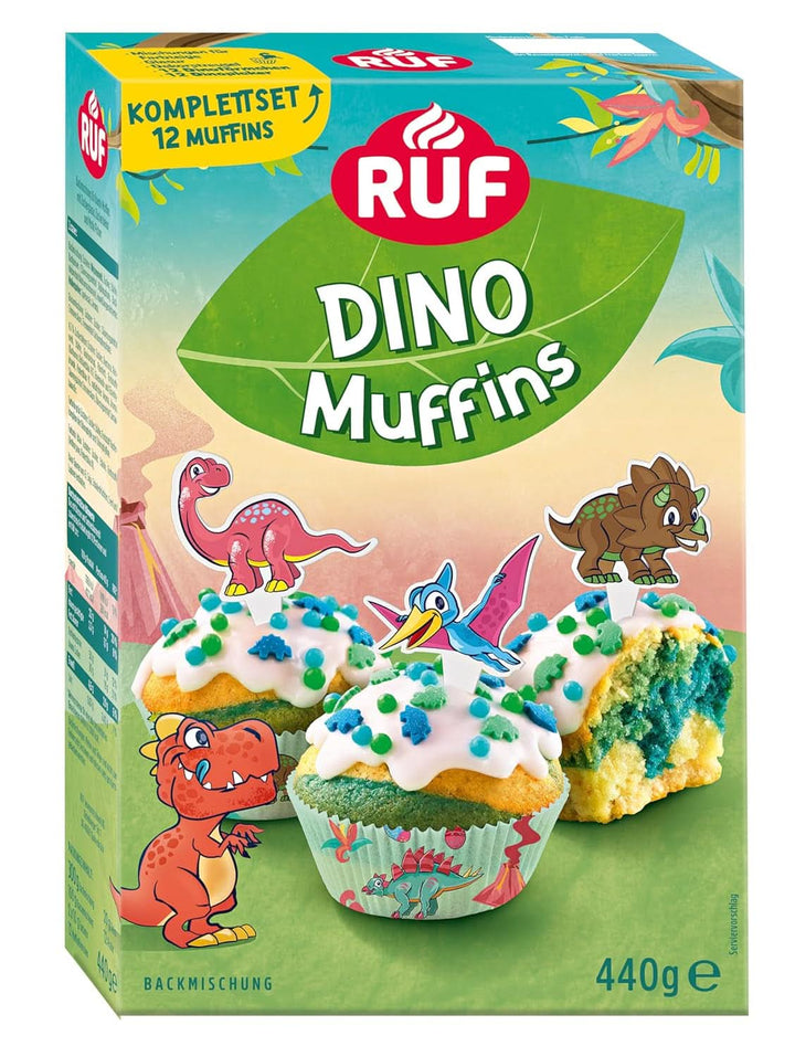 RUF Dinolino Cake, Tort tricolor în foi cu aromă de lămâie, 850 grame