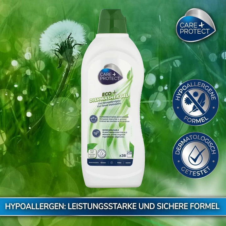 CARE + PROTECT - Gel ecologic pentru mașina de spălat vase, hipoalergenic, 650 ml