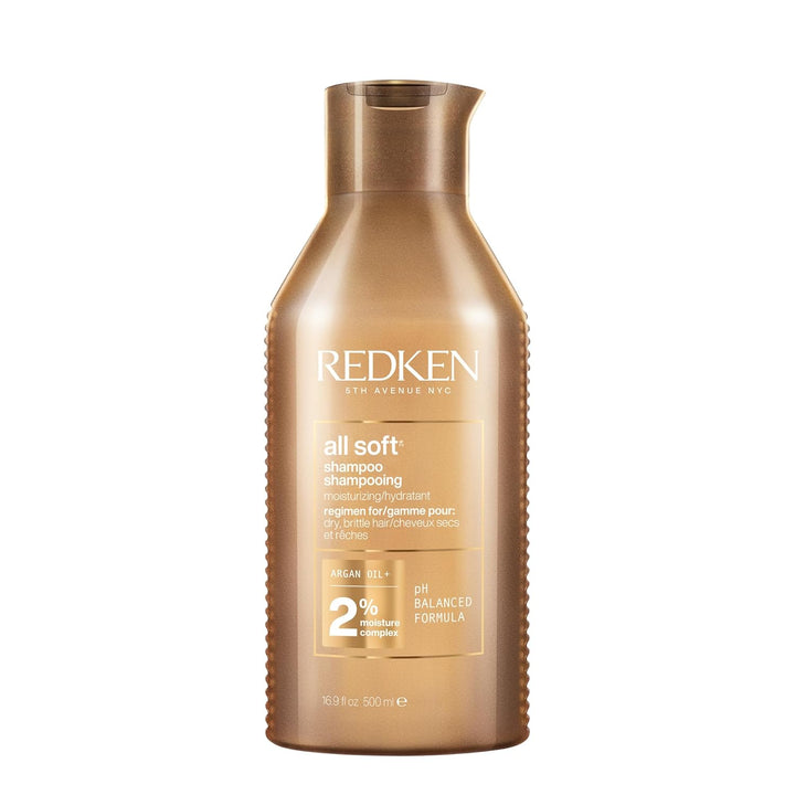 Redken | Haarshampoo Für Trockenes Und Brüchiges Haar, Belebt Und Hydratisiert, Mit Omega-6 Und Argan-Öl, All Soft Shampoo