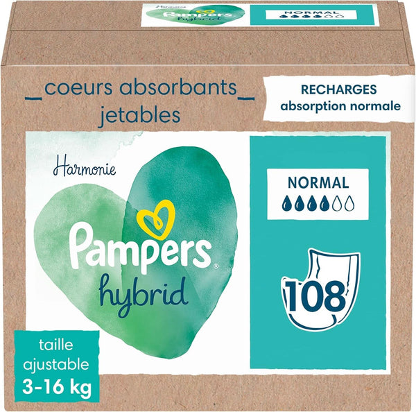 Pampers (Alte Version), Packung Mit 108 Absorbierenden Einweg-Toppings, Normal - 1 Stück