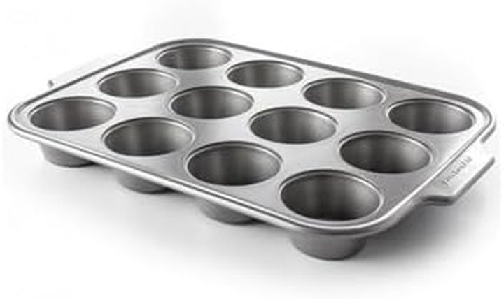 Kitchenaid Bakeware Muffinblech Aus Aluminisiertem Stahl, Pfas-Frei, Antihaftbeschichtet, Ofenfest, Spülmaschinenfest, Grau