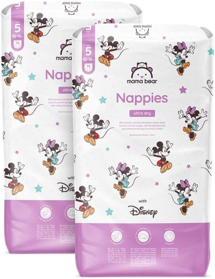 Scutece Mama Bear Disney Ultra Dry mărimea 4 (8-14 kg), alb, 84 bucăți (1 pachet)