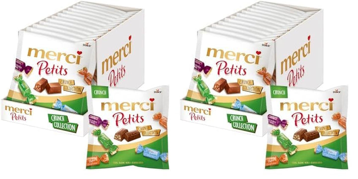 Merci Petits Chocolate Collection – 1 X 1000G – Mix Aus Nicht Gefüllten Und Gefüllten Schokoladen-Spezialitäten in Praktischer Runddose