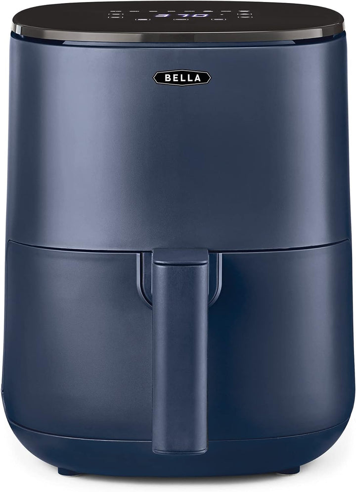 BELLA Heißluftfritteuse 1.9L, 5-In-1 Kompakter Multikocher, Antihaftbeschichtung, Spülmaschinenfester Korb, Mattschwarz