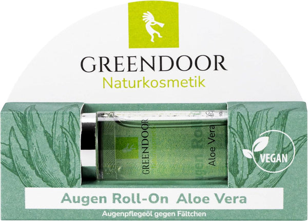 GREENDOOR Eye Roll-On Aloe Vera, ser natural antirid pentru ochi, 10 ml