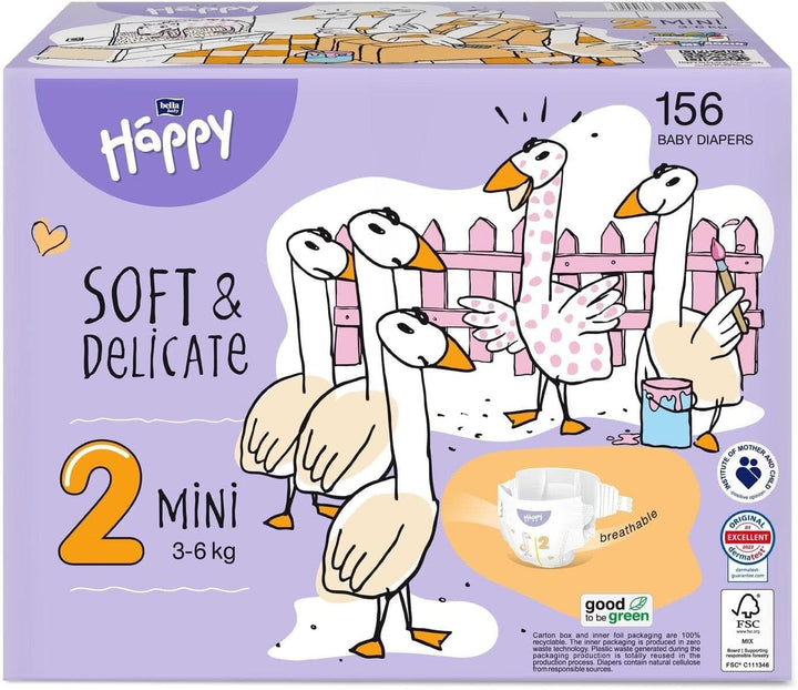 Bella Baby Happy Windeln Soft & Delicate Gr.3 Midi 5-9 Kg HAPPY BOX 140 Stück