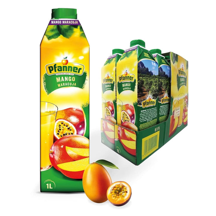 Pfanner Nectar de fructe cu căpșuni (8 X 1 litru) - 30 % conținut de fructe - băutură de căpșuni