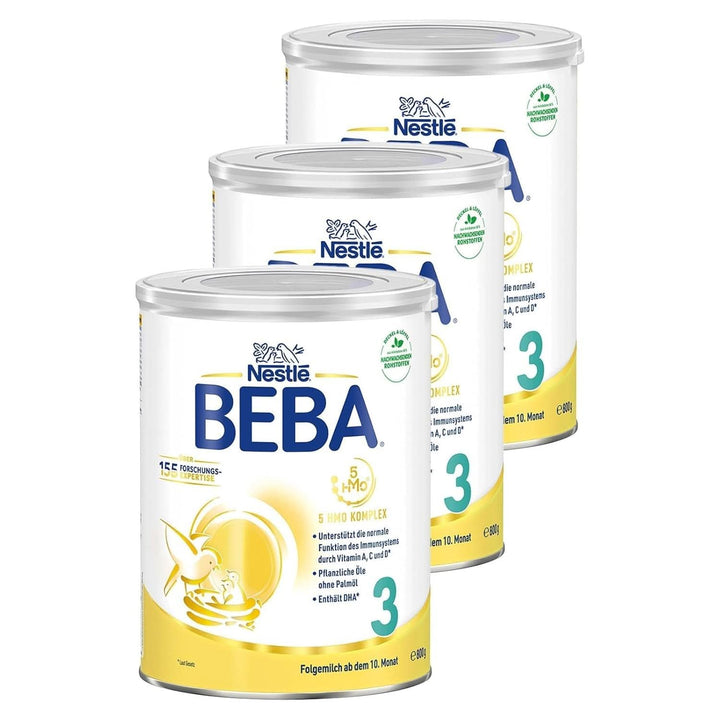 Nestlé BEBA 3 lapte praf de continuare, formulă de continuare de la 10 luni, pachet de 3 (3 X 800G)