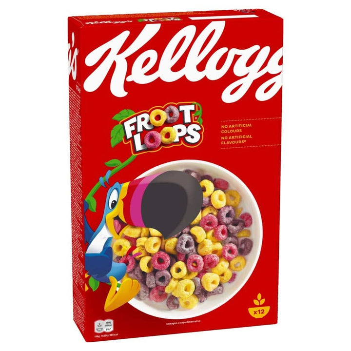 Kellogg'S Froot Loops Breakfast Cereal, pachet 6 x 375 grame