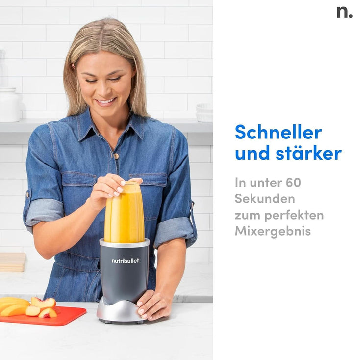 Nutribullet Original, Elektrischer Mixer, Zerkleinerer, Smoothiemixer, Smoothie Maker, 600 W Leistung, Einfach Und Schnell in Der Anwendung, Kompakt, Leicht Zu Reinigen, NB603DG