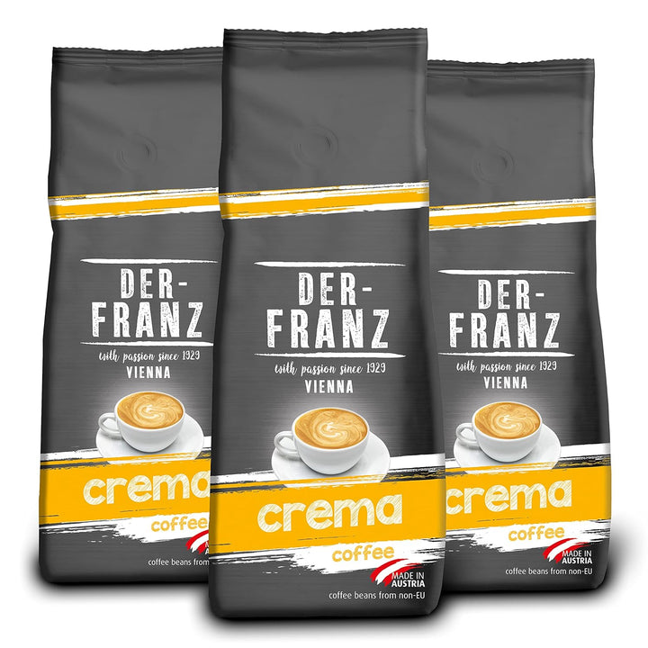 Der-Franz Espresso Bio Kaffee, Intensität 5/5, Bio Arabica Umd Robusta, Ganze Bohne, 3 X 500 G