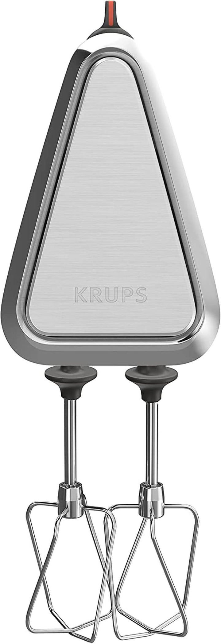 Krups GN9121 3 Mix 9000 Handmixer | 750 Watt | Geschwindigkeitsregler | Turbomodus | Auswurffunktion | Ergonomischer Griff | Inkl. Schneebesen, Knethaken, Pürierstab-Aufsatz, Messbecher | Weiß/Silber