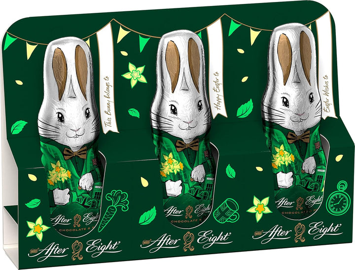 NESTLÉ after EIGHT Mini-Osterhasen, Kleine Einzeln Verpackte Schokoladenhasen Aus Pfefferminz-Schokolade, 24Er Pack (À 3X20G)